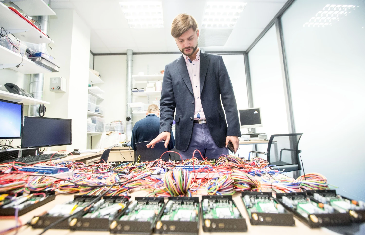 Andrius Rupšys, „Ruptelos“ direktorius, sako, kad šiandien bendrovė savo kuriamus transporto valdymo sprendimus eksportuoja į 116 pasaulio šalių.
Juditos Grigelytės (VŽ) nuotr.